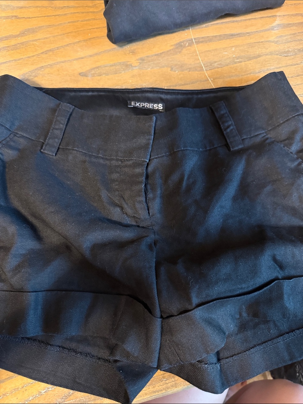 Express Black Tailored High-Waist Shorts